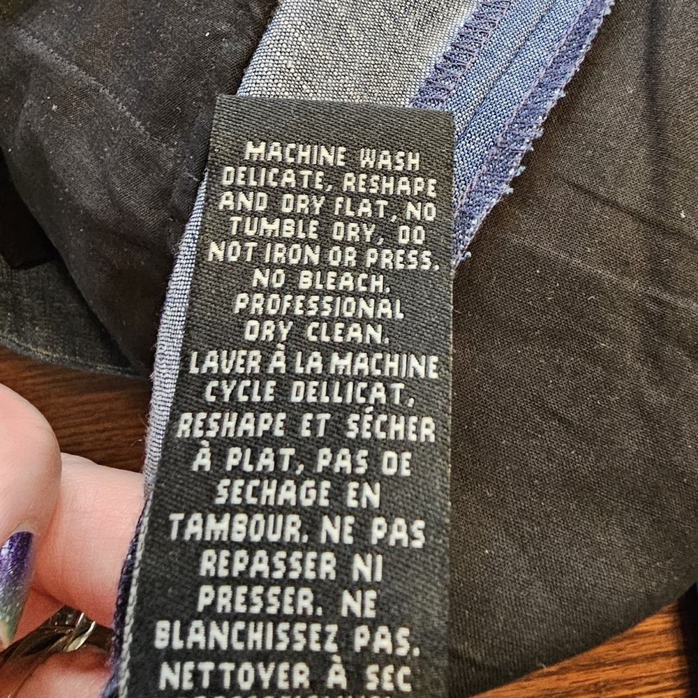 Tibi Chambray Wide Leg Pants 4 - Picture 5 of 13